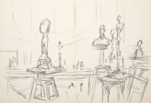 Artist Studio from Derriere Le Miroir no. 127 von Alberto Giacometti, Druck kaufen auf Singulart