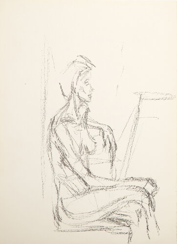 Profile Of Seated Woman Derriere Le Miroir no. 127 de Alberto Giacometti, Impresión a la venta en Singulart