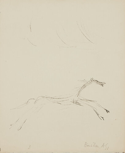 Pomme endormie, Cheval galopant von Alberto Giacometti, Druck kaufen auf Singulart