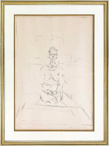 Nu Assis (Lust 53), rare hand signed lithograph van Alberto Giacometti, Afdruk te koop op Singulart