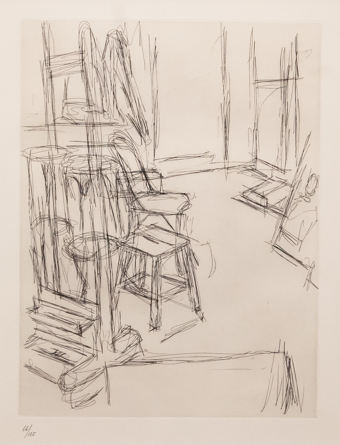 Atelier au chevalet Alberto Giacometti Stampa in vendita