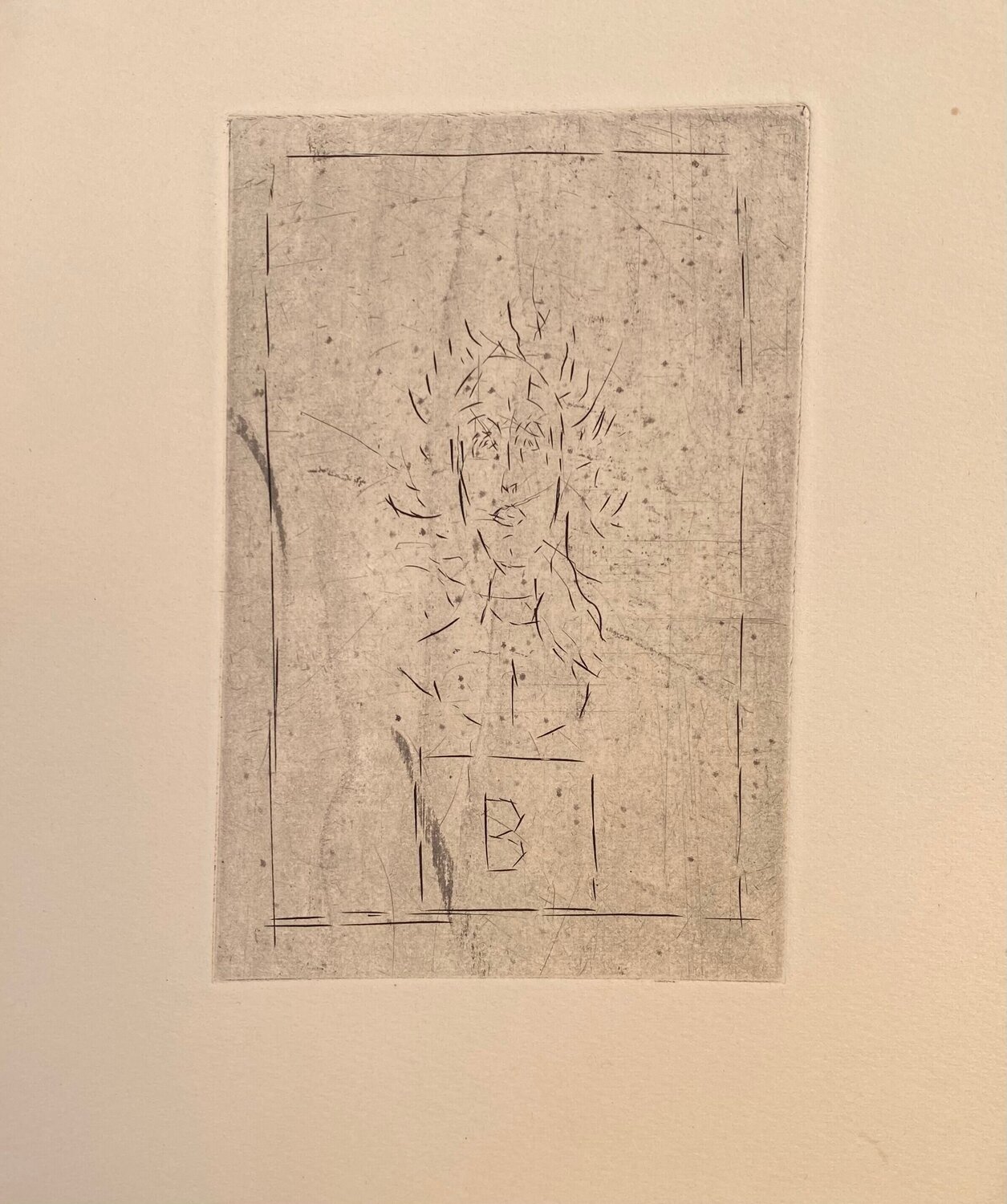 Tete de B sur socle I Alberto Giacometti Stampa in vendita