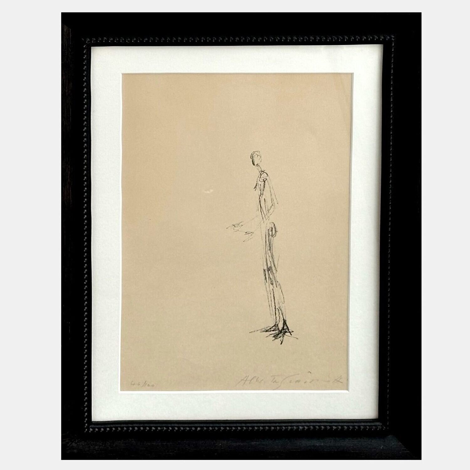 Figure standing in profile with hands raised Alberto Giacometti Druck zu verkaufen