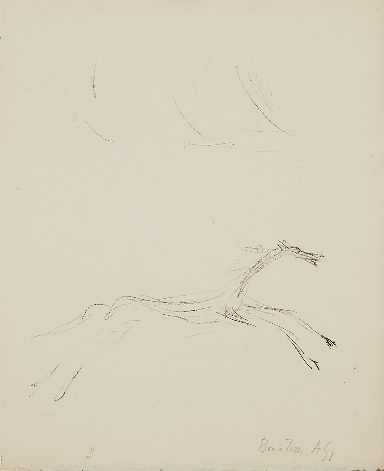 Pomme endormie, Cheval galopant Alberto Giacometti Druck zu verkaufen