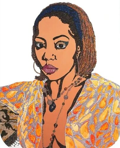 Portrait of a Lovely Six Foota #1 by Mickalene Thomas, Print for Sale on Singulart