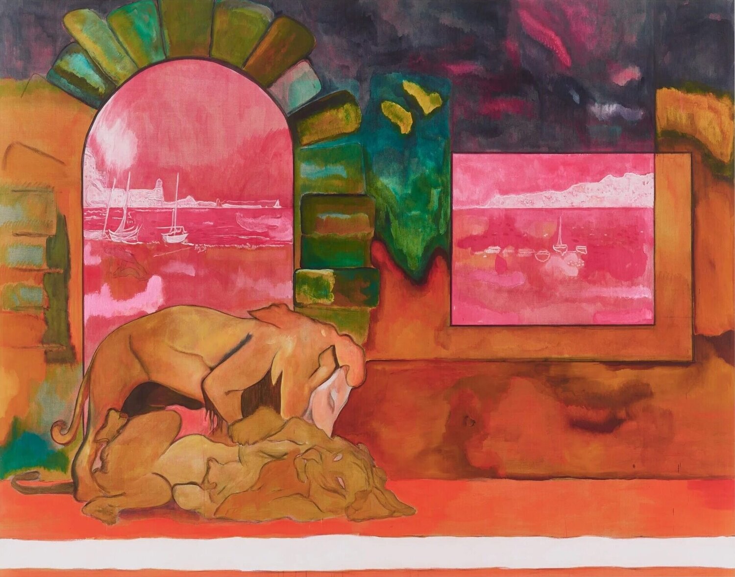 Lions (Ghost) Peter Doig Print for sale