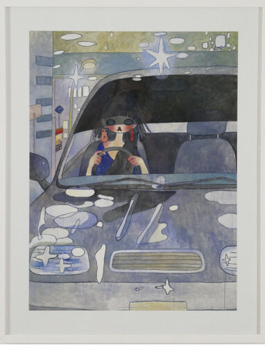 Drive with a night dog by Aya Takano, Print for Sale on Singulart
