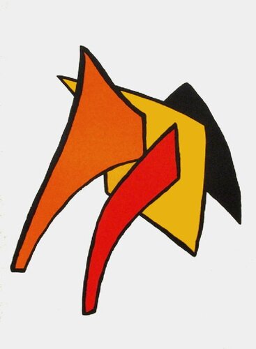 DLM141 - Lune jaune et porc qui pique van Alexander Calder, Afdruk te koop op Singulart