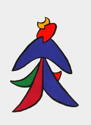 DLM141 - Lune jaune et porc qui pique II von Alexander Calder, Druck kaufen auf Singulart