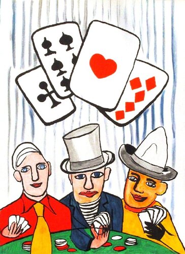 DLM212 - Joueurs de cartes I von Alexander Calder, Druck kaufen auf Singulart