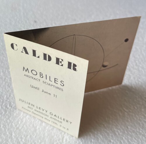 CALDER Mobiles Abstract Sculptures, 1932, Exhibit Invitation, Julien Levy Gallery NYC, VERY SCARCE di Alexander Calder, Stampa in vendita su Singulart