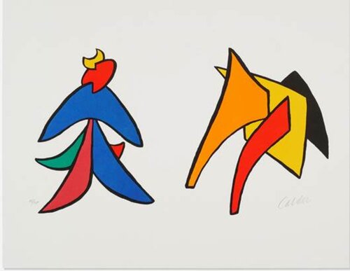 Lune jaune et porc qui pique di Alexander Calder, Stampa in vendita su Singulart