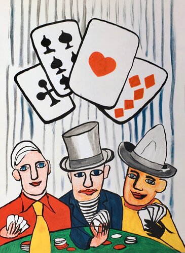 Card players, from Derriere Le Miroir van Alexander Calder, Afdruk te koop op Singulart