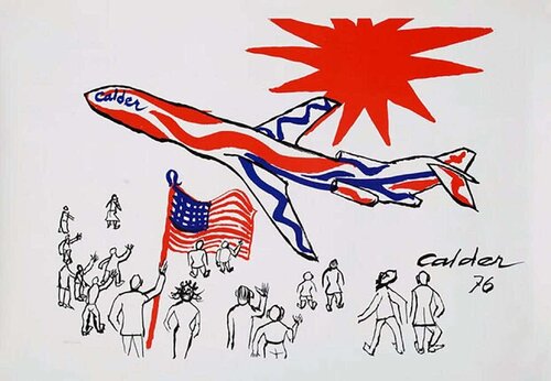 1970s Alexander Calder poster (Calder Braniff Airlines 1976) 1976 di Alexander Calder, Stampa in vendita su Singulart
