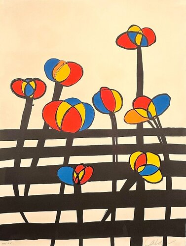 Flowers on a Fence van Alexander Calder, Afdruk te koop op Singulart