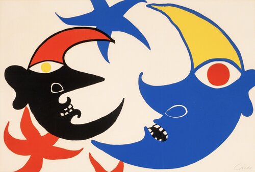 Les Deux Lues van Alexander Calder, Afdruk te koop op Singulart