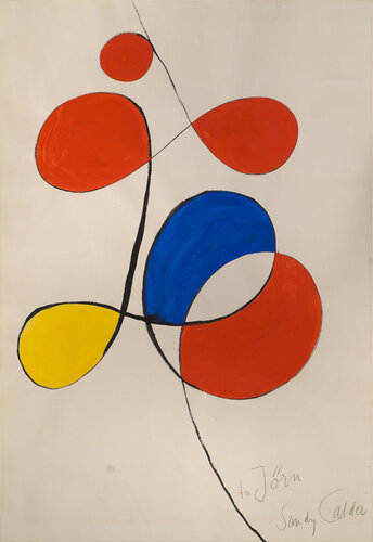 Untitled (Draft for the Poster for the Exhibition in the Gallery) van Alexander Calder, Werk op papier te koop op Singulart