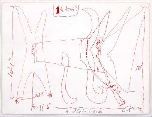 Sketch for 'The X & Its Tails,' 1967 di Alexander Calder, Stampa in vendita su Singulart