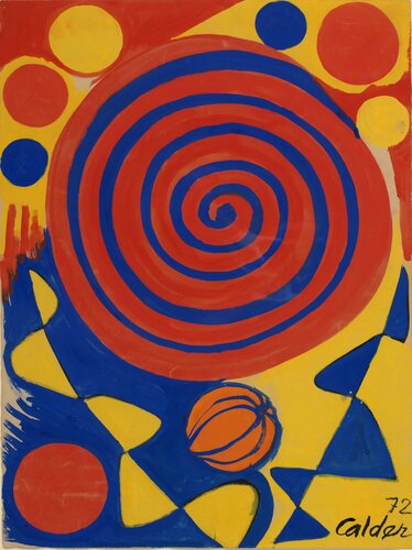 Spiral with Pumpkin di Alexander Calder, Opera su carta in vendita su Singulart