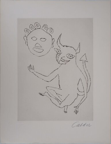 Santa Claus, le Petit Diable, Gravure originale signée by Alexander Calder, Print for Sale on Singulart