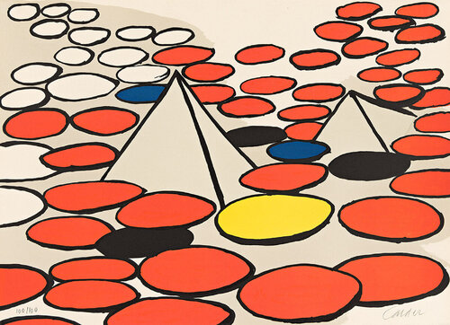 Untitled (Pyramids and Ellipses) van Alexander Calder, Afdruk te koop op Singulart
