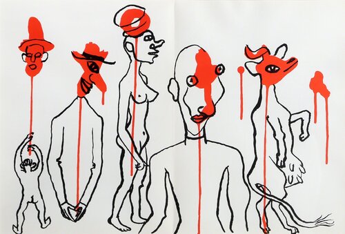 Les Gueules Degoulinantes from Derrière le Miroir von Alexander Calder, Druck kaufen auf Singulart