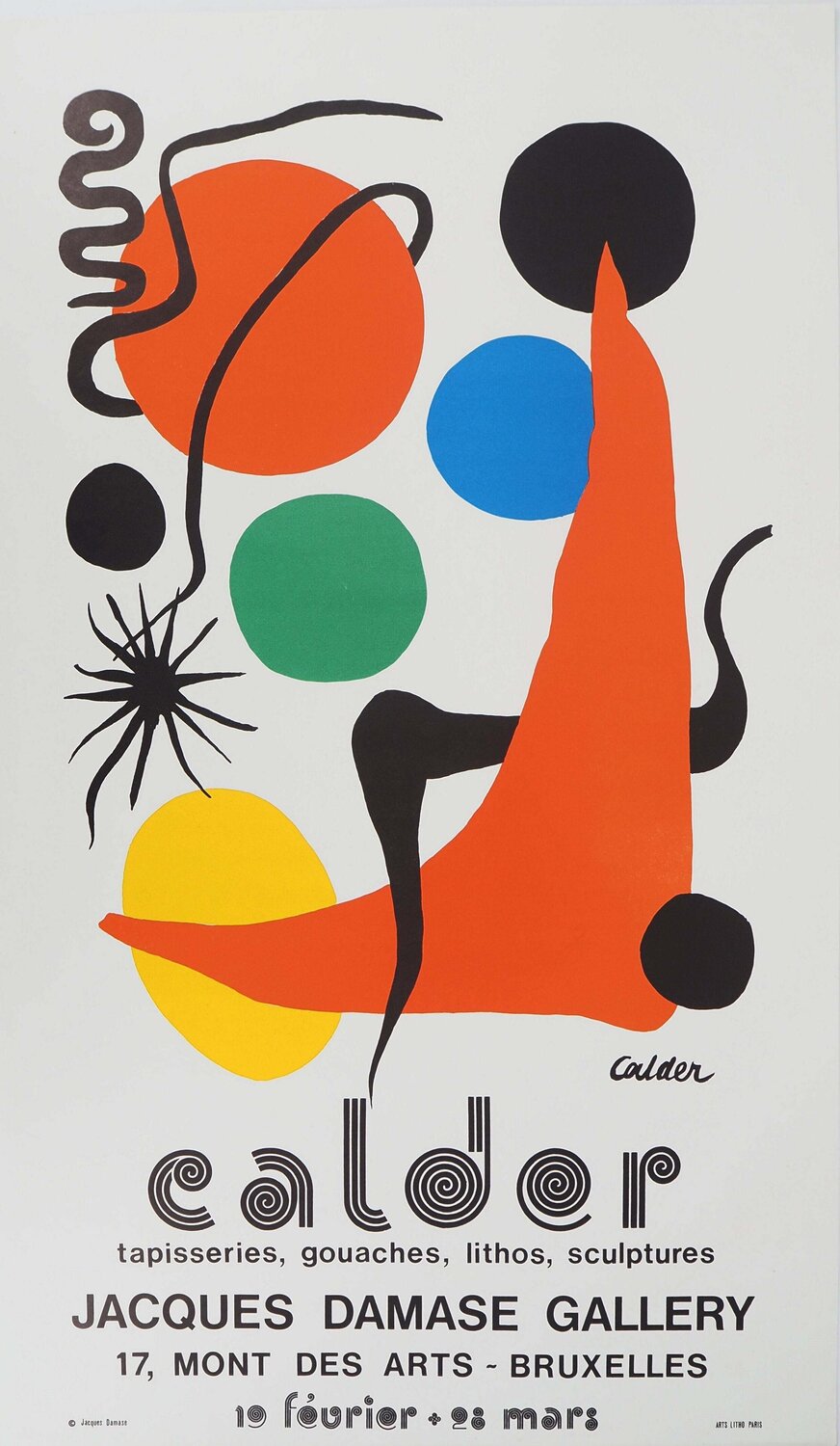 Stabiles et boules colorées Alexander Calder Print for sale