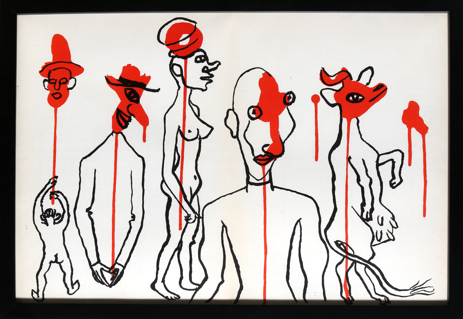 Les Gueules Degoulinantes from Derriere Le Miroir Alexander Calder Druck zu verkaufen