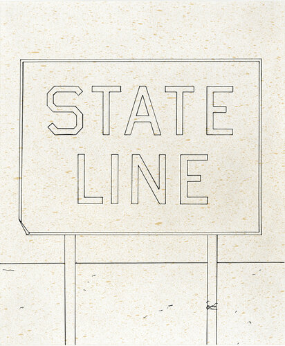 Sign in a Sandstorm di Ed Ruscha, Stampa in vendita su Singulart