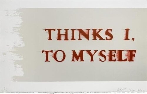 Thinks I, To Myself di Ed Ruscha, Stampa in vendita su Singulart