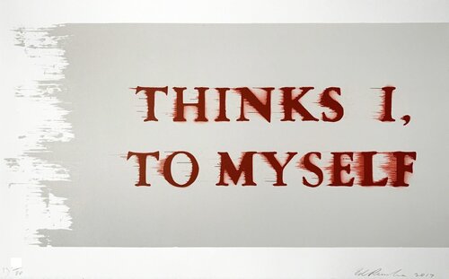 Thinks I, To Myself di Ed Ruscha, Stampa in vendita su Singulart
