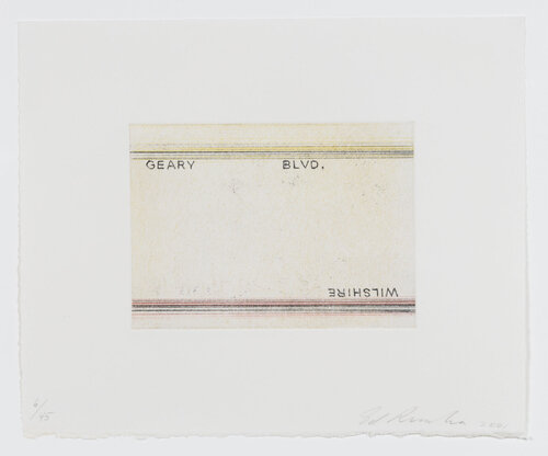 Geary, Wilshire, from Los Francisco San Angeles di Ed Ruscha, Stampa in vendita su Singulart