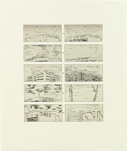 Black Course of Empire, State II van Ed Ruscha, Afdruk te koop op Singulart