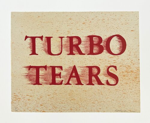 Turbo Tears, Lithograph on Paper, Framed van Ed Ruscha, Afdruk te koop op Singulart