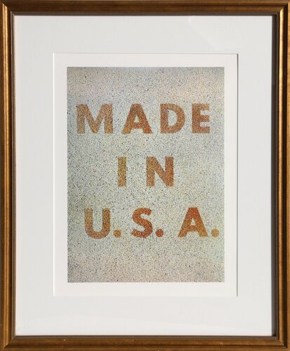 America: Her Best Product (Made in USA) from the Kent Bicentennial Portfolio di Ed Ruscha, Stampa in vendita su Singulart
