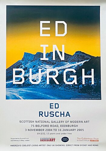 Ed Ruscha - ED IN BURGH - AMERICA'S COOLEST LIVING ARTIST di Ed Ruscha, Stampa in vendita su Singulart
