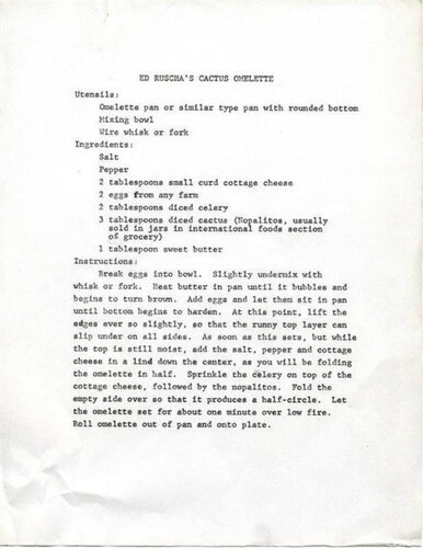 Cactus Omelette by Ed Ruscha, Print for Sale on Singulart