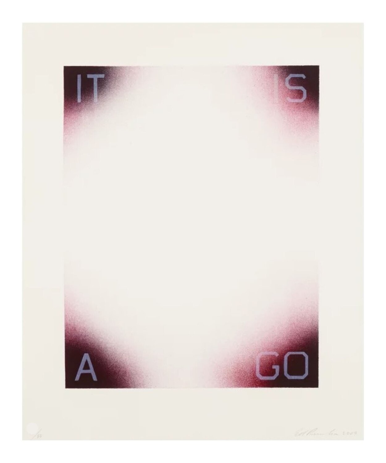It Is A Go Ed Ruscha Stampa in vendita