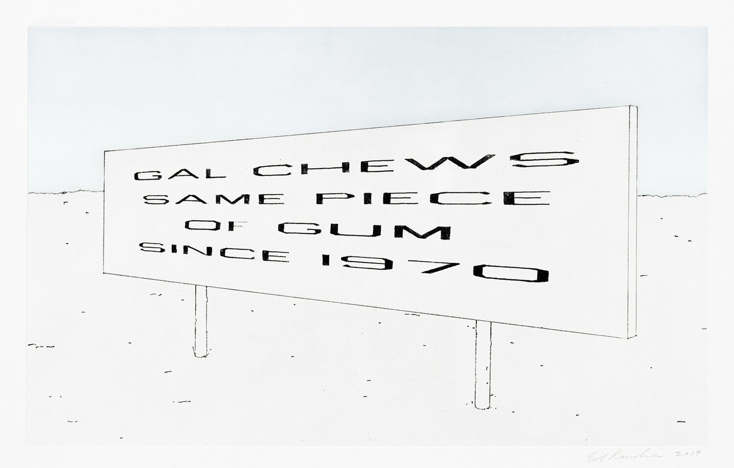 Lonely Highway Ed Ruscha Stampa in vendita