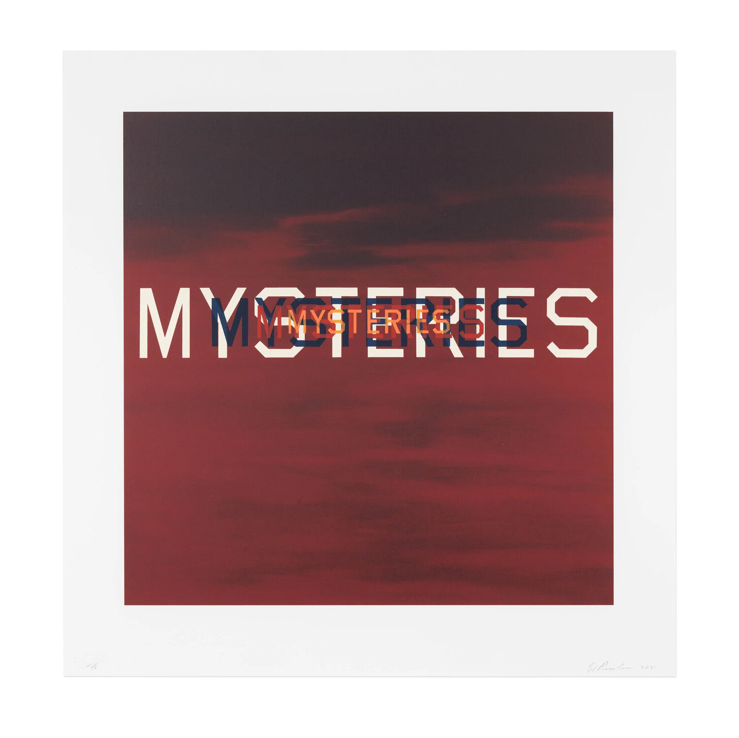 Mysteries Ed Ruscha Afdruk te koop