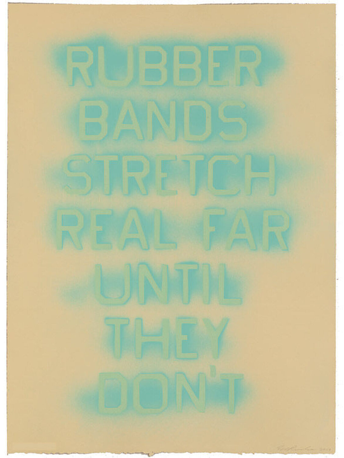 Rubber Bands (State II) Ed Ruscha Afdruk te koop