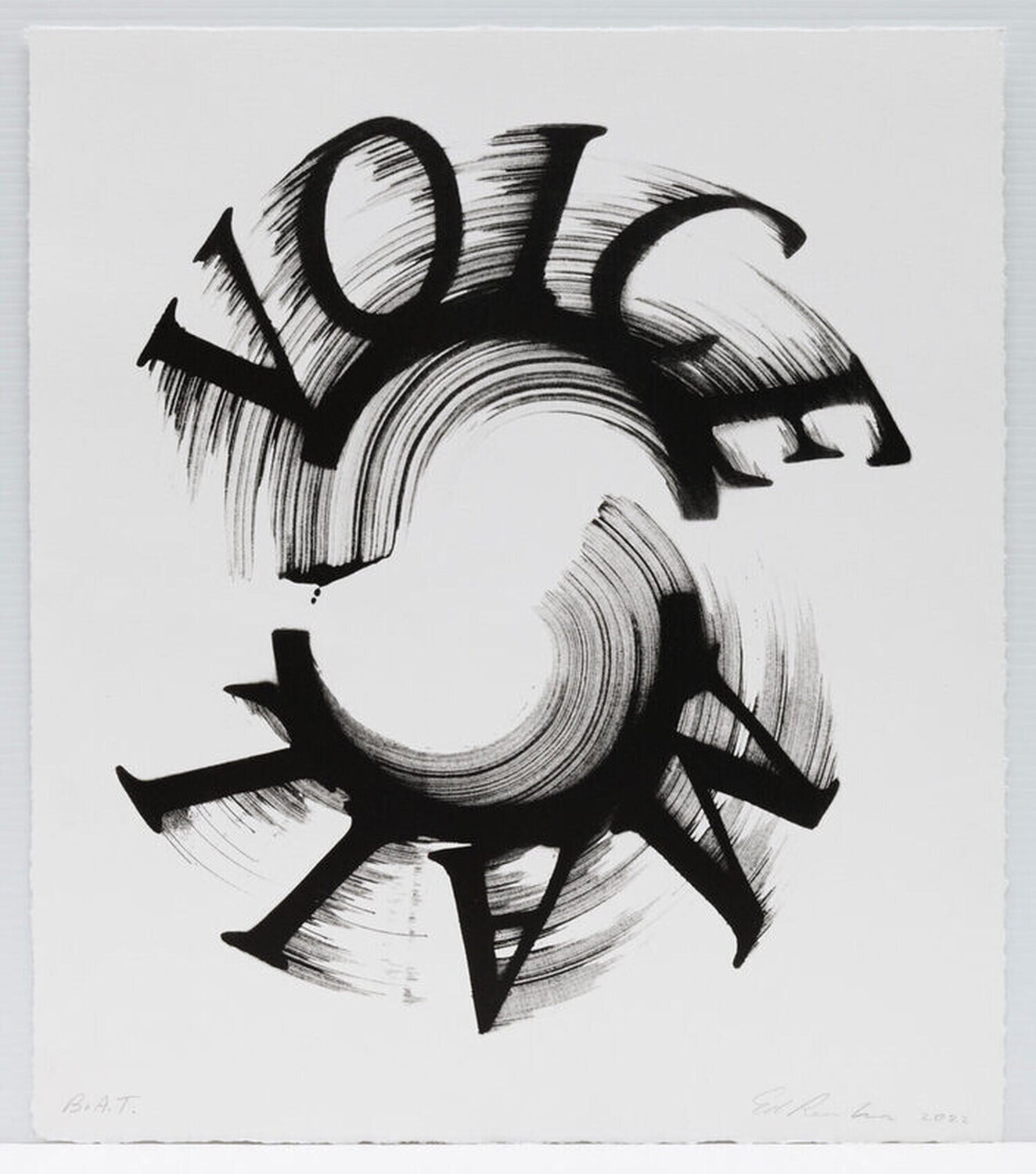 Voice Mail Black (State I) Ed Ruscha Afdruk te koop
