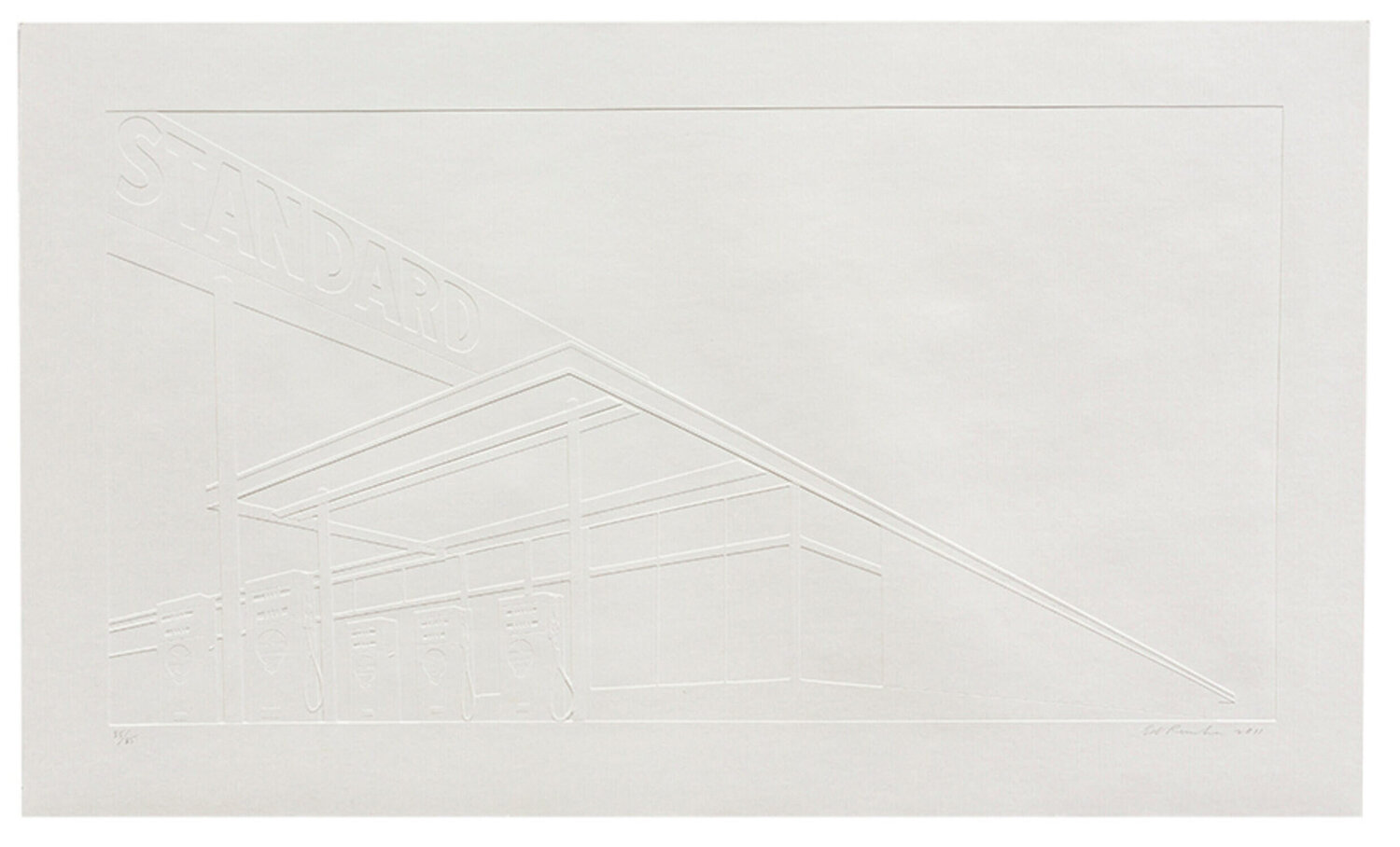 Ghost Station Ed Ruscha Stampa in vendita