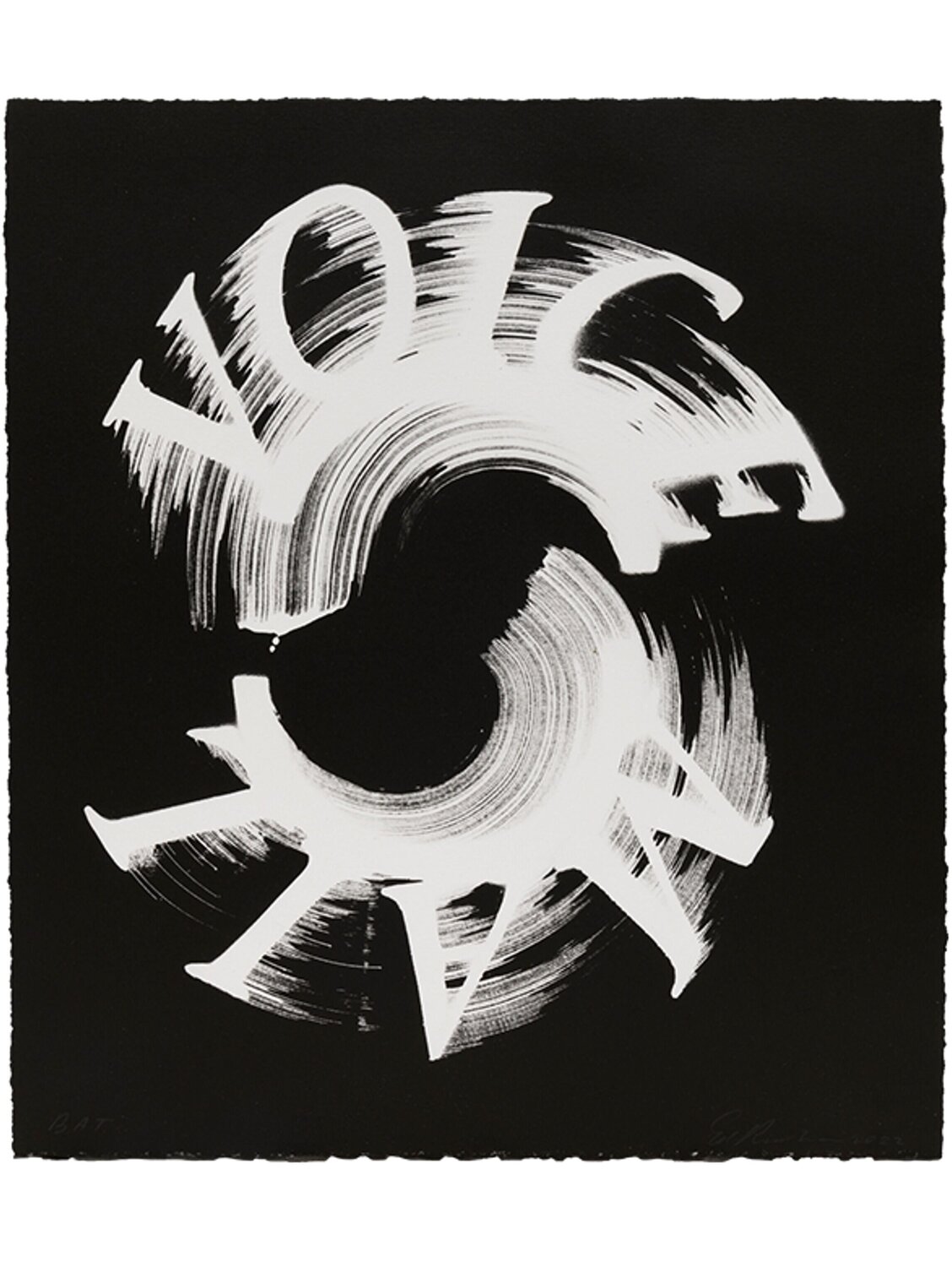 Voice Mail White (State II) Ed Ruscha Stampa in vendita
