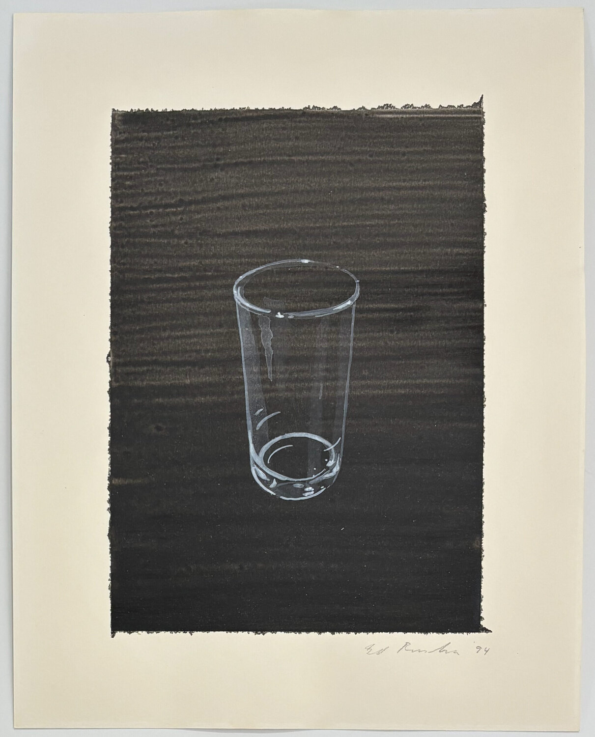 Glass #1 Ed Ruscha Opera su carta in vendita