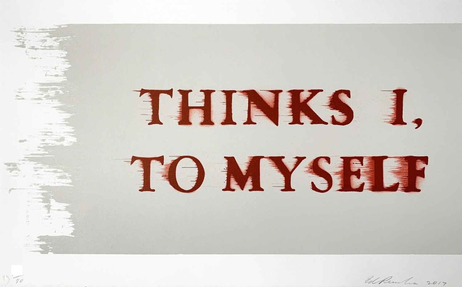 Thinks I, To Myself Ed Ruscha Afdruk te koop