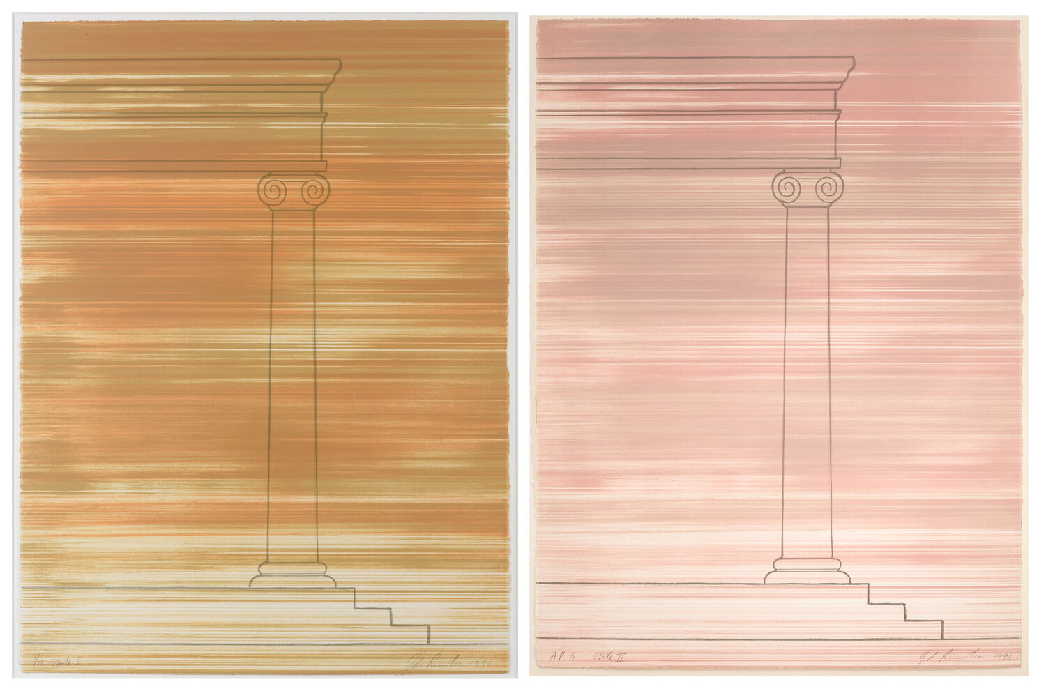 Roadrunner, State I and State II Ed Ruscha Stampa in vendita