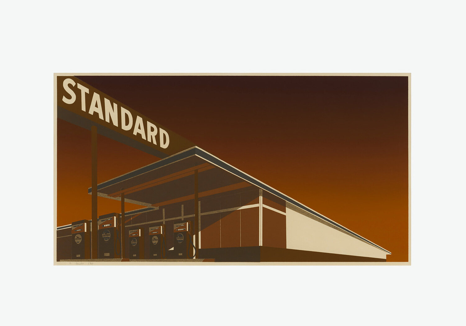 Mocha Standard Ed Ruscha Afdruk te koop
