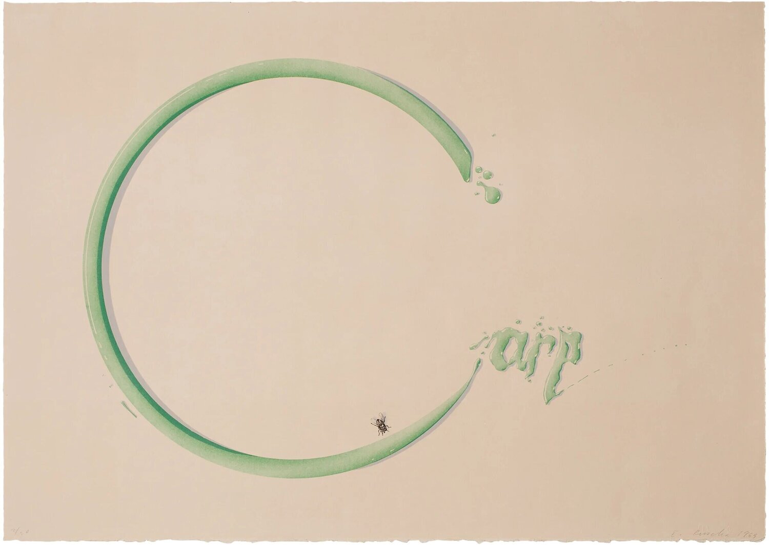 Carp with Fly Ed Ruscha Stampa in vendita