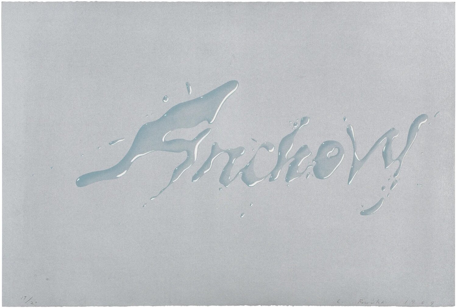 Anchovy Ed Ruscha Stampa in vendita